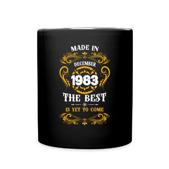 Fabriqué en décembre 1983 Le meilleur - Mug uni - noir - Devant