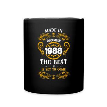 Fabriqué en décembre 1988 Le meilleur - Mug uni - noir - Devant
