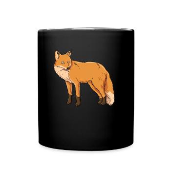 Fox Cunning Wildlife - Full Colour Mug - black - Front