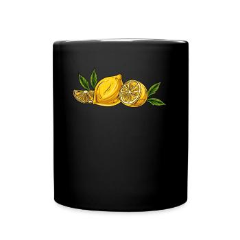 Fruits citronnés - Mug uni - noir - Devant