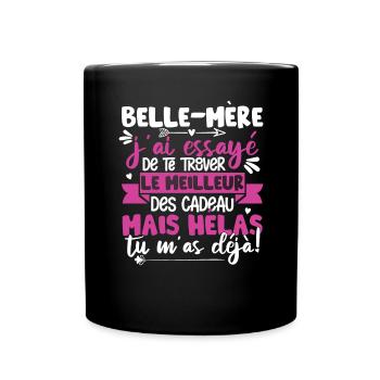 Belle-Mere Beau-Fils Genial Mamie - Mug uni - noir - Devant