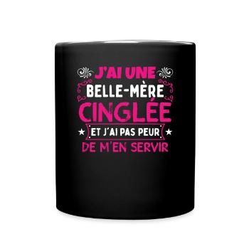 Fête Des Mères Cadeau Humour Belle Mère - Mug uni - noir - Devant