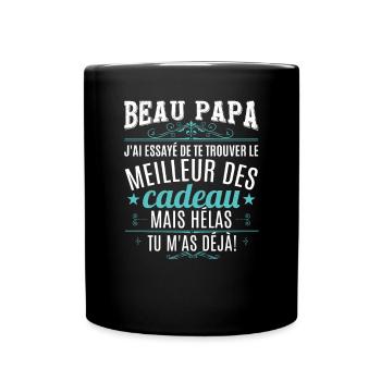 Beau Papa - Mug uni - noir - Devant