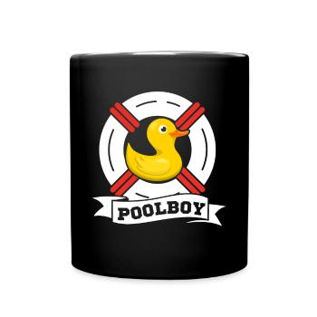 Pool Boy Swimming Pool - Bademeister - Tasse einfarbig - Schwarz - Vorne