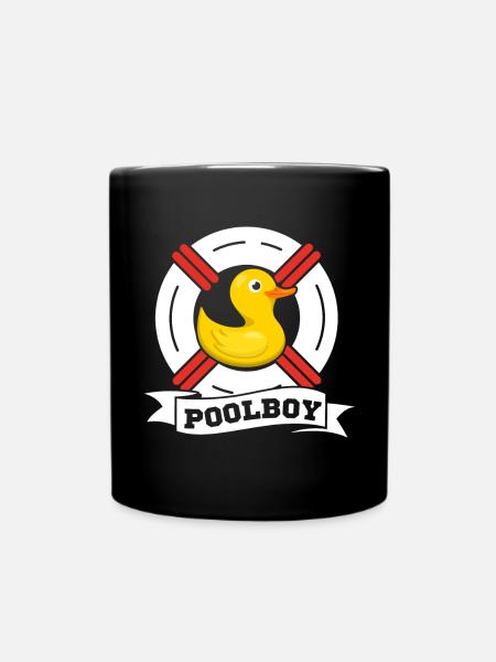 Piscine garçon de piscine - Sauveteur - Mug uni - noir