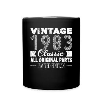 40th Birthday Vintage 1983 Classic 1983 - Full Colour Mug - black - Front