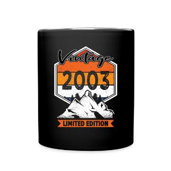 20. Geburtstag Vintage 2003 Limited Edition - Tasse einfarbig - Schwarz - Vorne