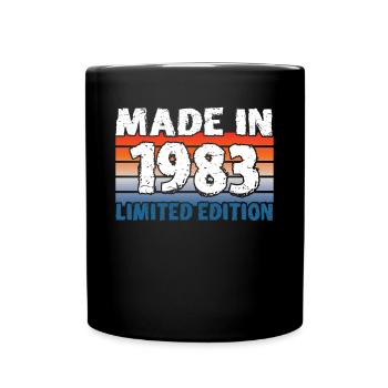 40. Geburtstag Made in 1983 Limited Edition - Tasse einfarbig - Schwarz - Vorne