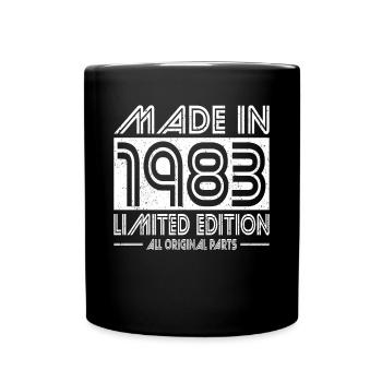 40. Geburtstag Made in 1983 Limited Edition - Tasse einfarbig - Schwarz - Vorne