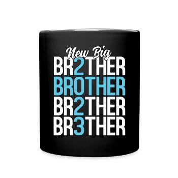New Big Brother 2023 Blue Sibling Pregnancy - Full Colour Mug - black - Front
