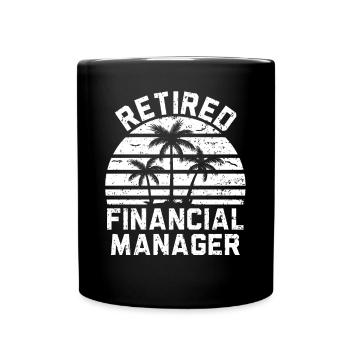 Parti à la retraite du directeur financier à la retraite - Mug uni - noir - Devant