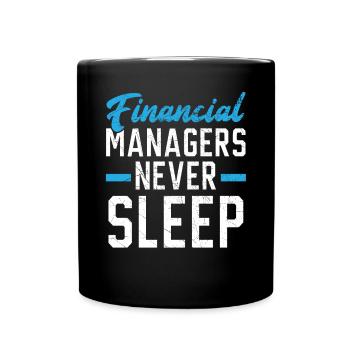 Le directeur financier ne dort jamais Profession - Mug uni - noir - Devant