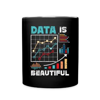 Data Is Beautiful Statistiques Emploi Statisticien - Mug uni - noir - Devant