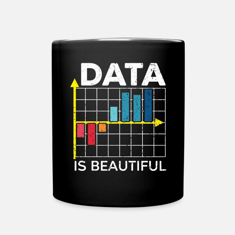 Daten sind schön Statistik Job Statistiker - Tasse einfarbig - Schwarz