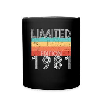 Limited Edition Retro 1981 - Full Colour Mug - black - Front