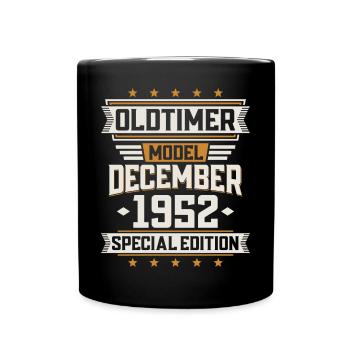 December Year 1952 Year of construction Oldtimer Birthday - Full Colour Mug - black - Front