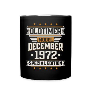 December Year 1972 Year of construction Oldtimer Birthday - Full Colour Mug - black - Front