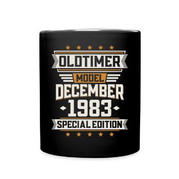 December Year 1983 Year of construction Oldtimer Birthday - Full Colour Mug - black - Front