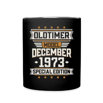 December Year 1973 Year of construction Oldtimer Birthday - Full Colour Mug - black - Front