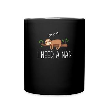 Sloth Sloth Saying Funny Gift Idea - Full Colour Mug - black - Front