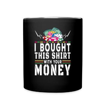 Casino Gambling Slot Machine Card Game - Full Colour Mug - black - Front