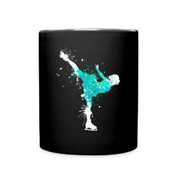 Splash Wintersport Ice Dance Figure skating girl - Tasse einfarbig - Schwarz - Vorne
