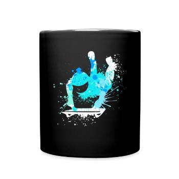 Splash Sports d’hiver Luge Neige Luge - Mug uni - noir - Devant
