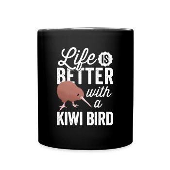 Tout va mieux avec Kiwi Bird New Zealand Kiwi - Mug uni - noir - Devant