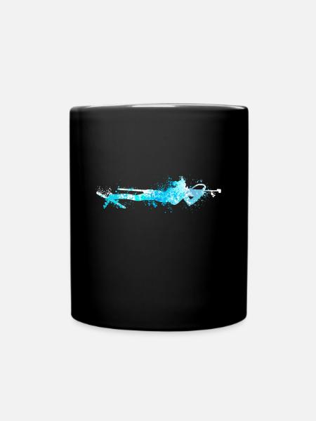 Splash Wintersport Biathlon Lying Biathlete - Tasse einfarbig - Schwarz
