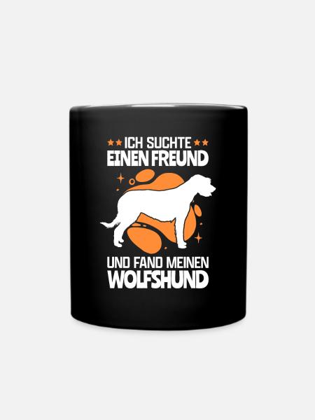 Fand meinen Irischer Wolfshund Irish Wolfhound - Tasse einfarbig - Schwarz