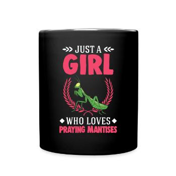 Praying mantis Girl Mantis Mantis - Full Colour Mug - black - Front
