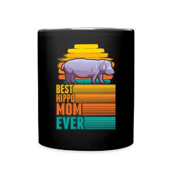 Meilleure maman hippopotame jamais hippopotame hippopotame - Mug uni - noir - Devant
