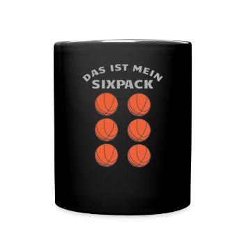 Basketball Geschenkidee Sport Design - Tasse einfarbig - Schwarz - Vorne