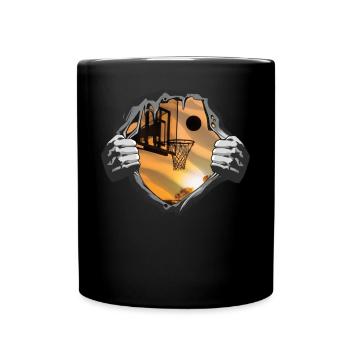 Basketball Geschenkidee Sport Design - Tasse einfarbig - Schwarz - Vorne