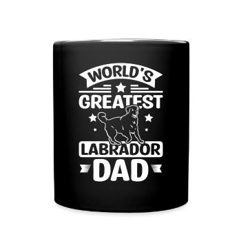 World's greatest labrador dad - Tasse einfarbig - Schwarz - Vorne