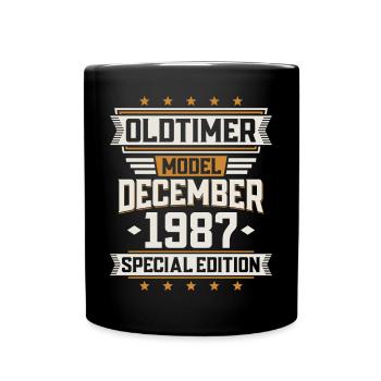 December Year 1987 Year of construction Oldtimer birthday - Full Colour Mug - black - Front