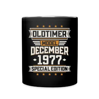 December Year 1977 Year of construction Oldtimer Birthday - Full Colour Mug - black - Front