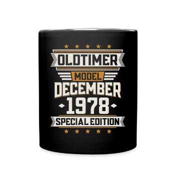 Décembre Année 1978 Année de construction Oldtimer Anniversaire - Mug uni - noir - Devant