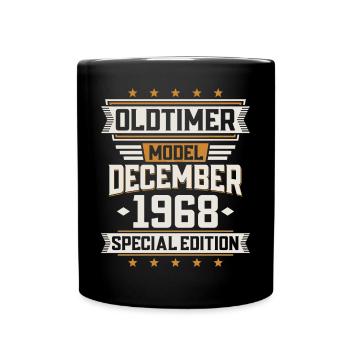 December Year 1968 Year of construction Oldtimer Birthday - Full Colour Mug - black - Front