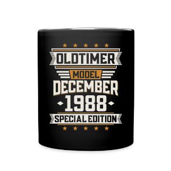 December Year 1988 Year of construction Oldtimer Birthday - Full Colour Mug - black - Front