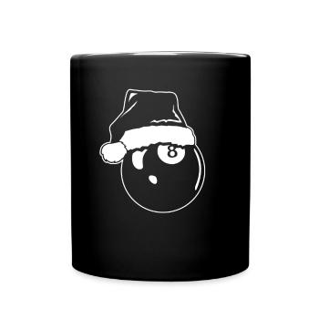 Bal de billard de Noël - Mug uni - noir - Devant