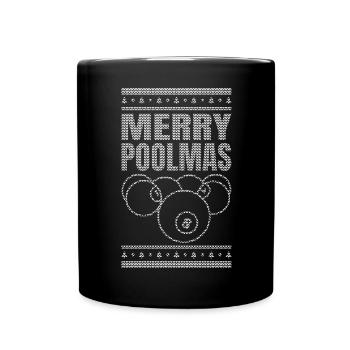 Cue Sport Billiards Christmas - Full Colour Mug - black - Front