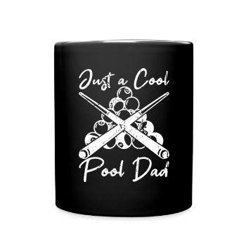 Cooler Poolbillard Vater - Tasse einfarbig - Schwarz - Vorne