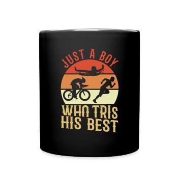 Triathlet - Tasse einfarbig - Schwarz - Vorne