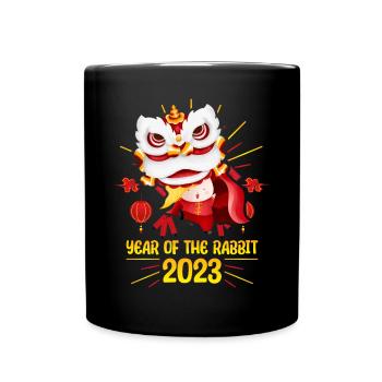 Zodiac Happy Chinese New Year of the Rabbit 2023 - Tasse einfarbig - Schwarz - Vorne