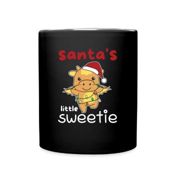 Dragon Christmas Santa's little sweetie - Full Colour Mug - black - Front