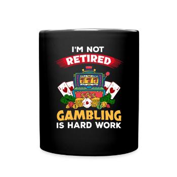 Casino Gambling Slot Machine Card Game - Full Colour Mug - black - Front