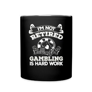 Casino Gambling Slot Machine Card Game - Full Colour Mug - black - Front