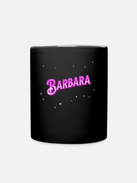 Barbara Namen personalisiert - Tasse einfarbig - Schwarz