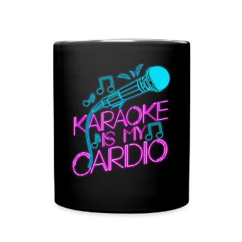 Karaoke Singer 80s Retro Karaoke - Tasse einfarbig - Schwarz - Vorne